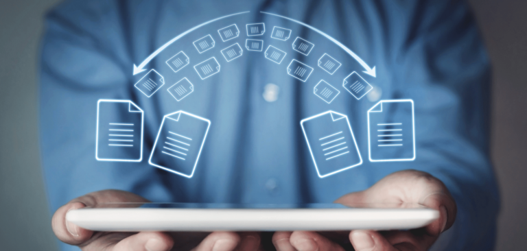 A photo illustrating data exchange